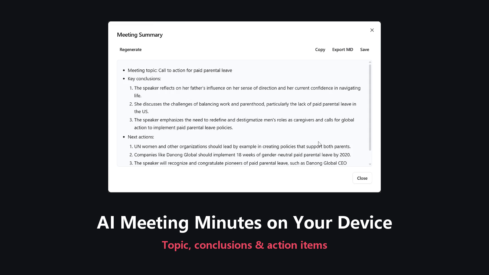 AI meeting minutes